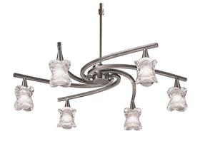 M0033  Rosa Telescopic/Semi Flush 6 Light